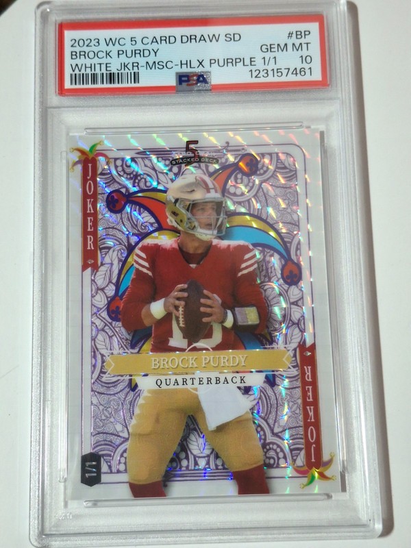 2023 Wild Card 5 Card Draw White Joker 1/1 Brock Purdy PSA 10 GEM MINT 49ers