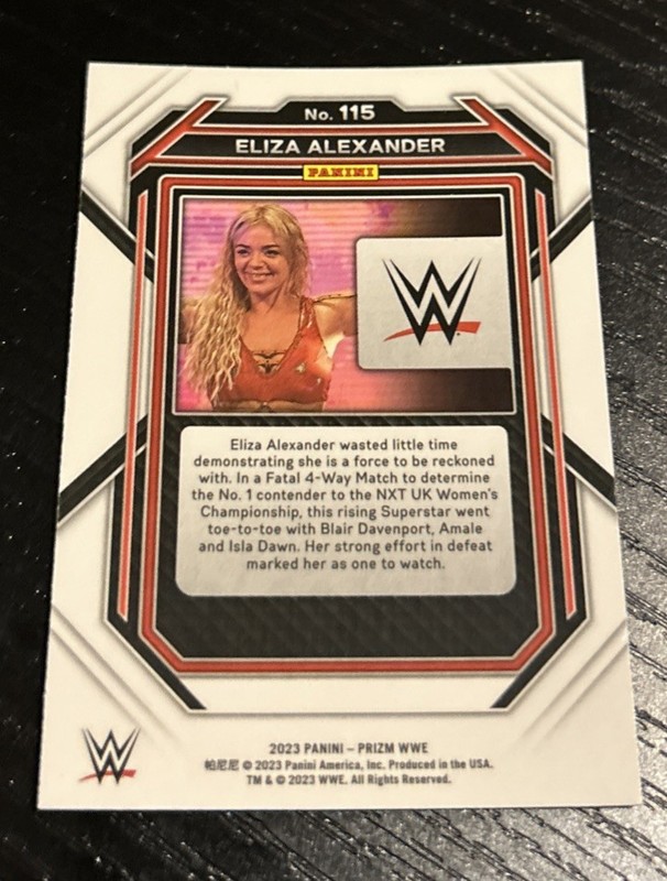 2023 Panini Prizm WWE Eliza Alexander Rookie view 2
