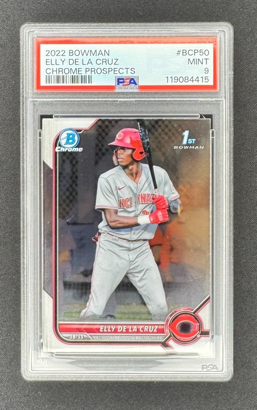 2022 Bowman Elly De La Cruz Chrome Prospects - PSA 9 - #BCP50 - 1st Bowman