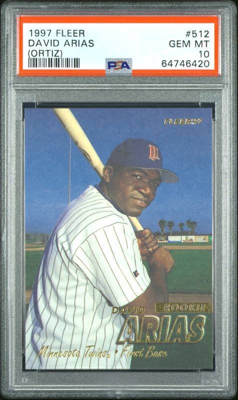 1997 Fleer David Arias Ortiz Rookie RC #512 PSA 10 GEM MT Twins