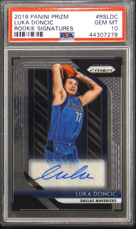 2018 PANINI PRIZM RC SIGNATURES #RSLDC LUKA DONCIC ROOKIE RC PSA 10 AUTO