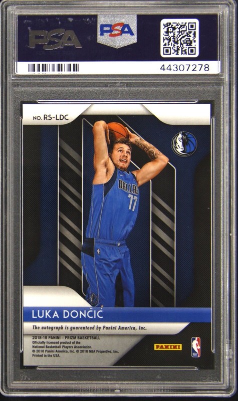 2018 PANINI PRIZM RC SIGNATURES #RSLDC LUKA DONCIC ROOKIE RC PSA 10 AUTO view 2