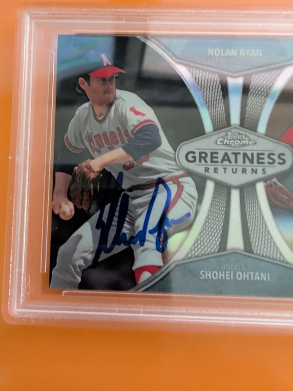 2019 TOPPS CHROME SHOHEI OHTANI-NOLAN RYAN SIGNED GREATNESS RETURNS Auto PSA 10 view 2