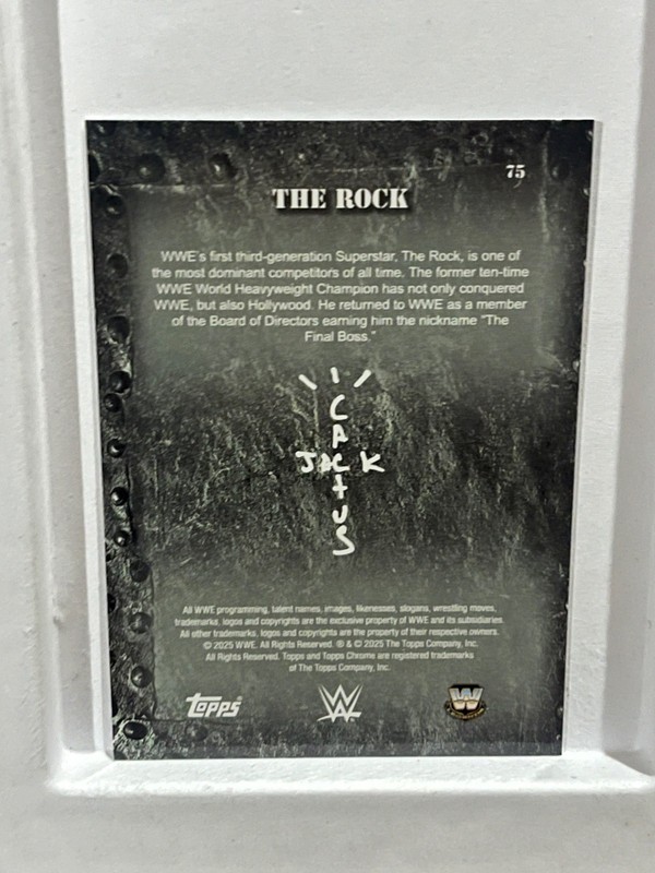 2025 Topps Chrome WWE Cactus Jack The Rock Dwayne Johnson #75 Base Card Legend view 2