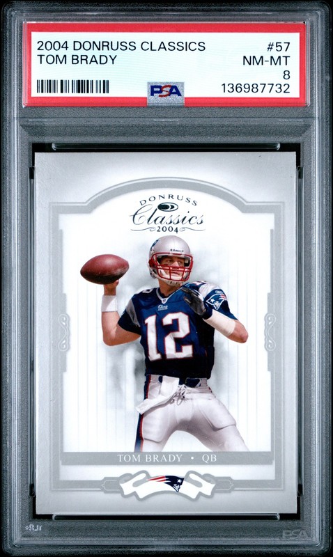 2004 DONRUSS CLASSICS #57 TOM BRADY PSA 8