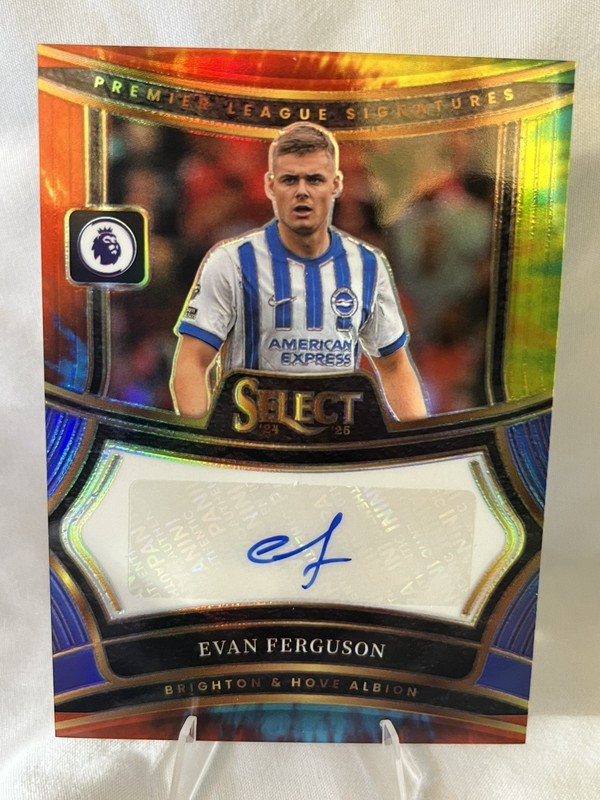 2024-25 Panini Select Premier League Evan Ferguson Tie Dye Auto /25