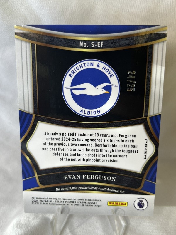 2024-25 Panini Select Premier League Evan Ferguson Tie Dye Auto /25 view 2