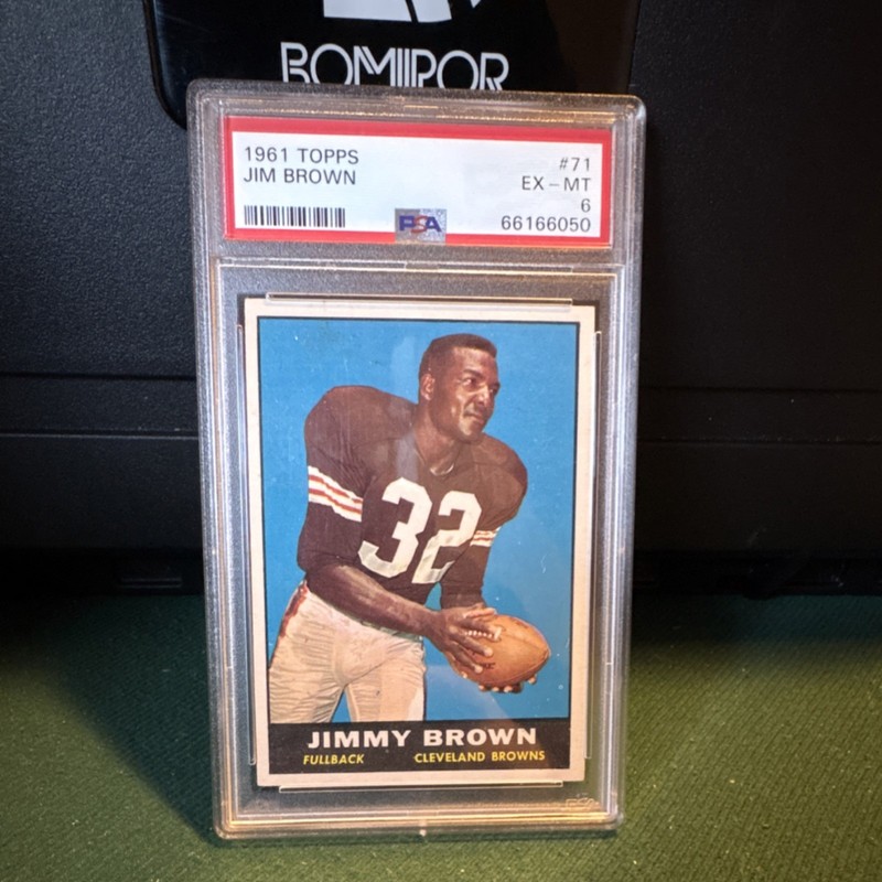 Topps 1961 Jim Brown #71 PSA 6 Cleveland Browns Football Base Set