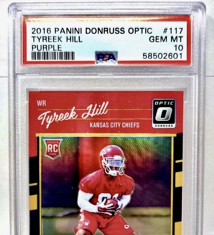 Tyreek Hill 2016 Donruss Optic Purple RC PSA 10 Gem Mint Rookie #117
