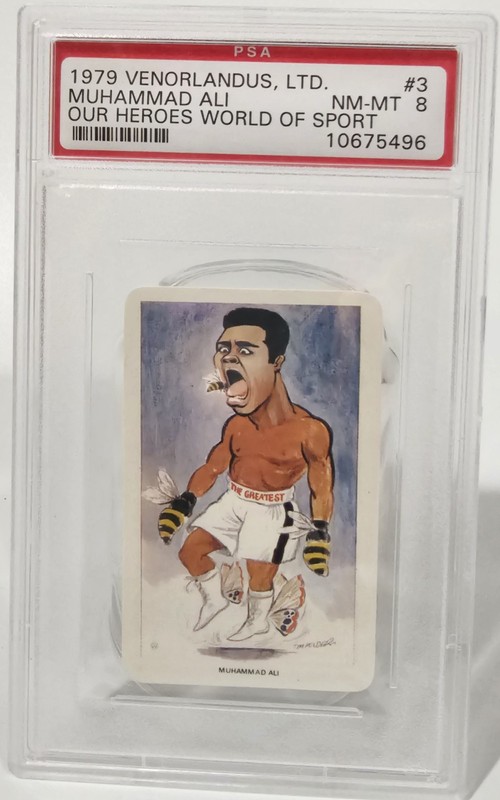 1979 Venorlandus Ltd. Our Heroes World Of Sport #3 Muhammad Ali PSA 8 GOAT