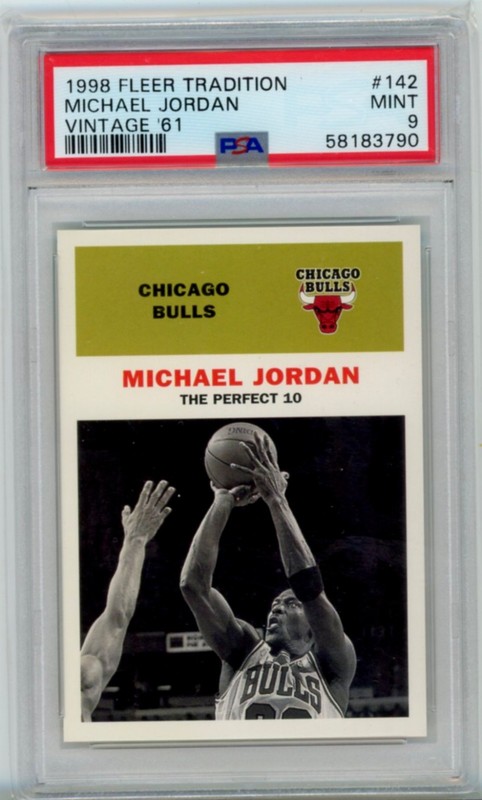 1998-99 Fleer Tradition, Michael Jordan, Vintage '61 #142,  PSA 9