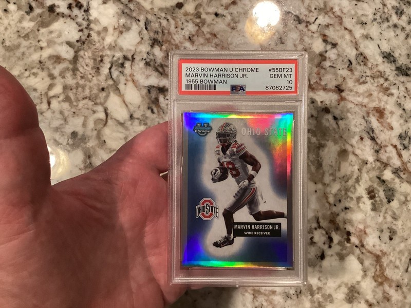 Marvin Harrison Jr. PSA 10 2023 Bowman U Chrome Refractor 1955 Bowman 55BF23 RC