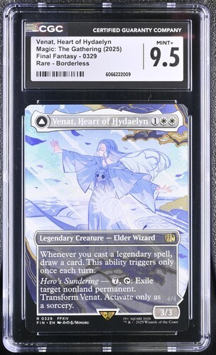 CGC 9.5  Venat Heart Of Hydaelyn (Borderless) Final Fantasy 0329 FF14 MTG