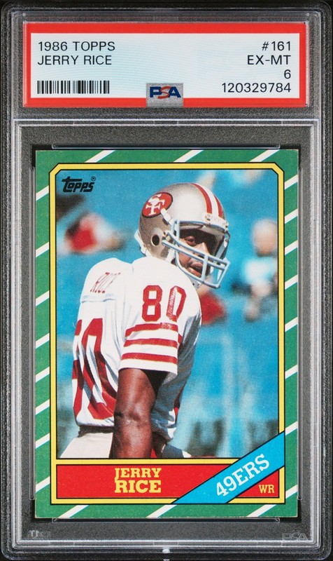 1986 TOPPS #161 JERRY RICE PSA 6