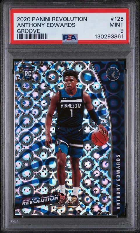 2020 PANINI REVOLUTION GROOVE #125 ANTHONY EDWARDS PSA 9