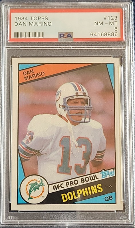 1984 TOPPS 123 - DAN MARINO - PSA 8 - RC ROOKIE CARD MIAMI DOLPHINS 1xMVP + HOF view 2