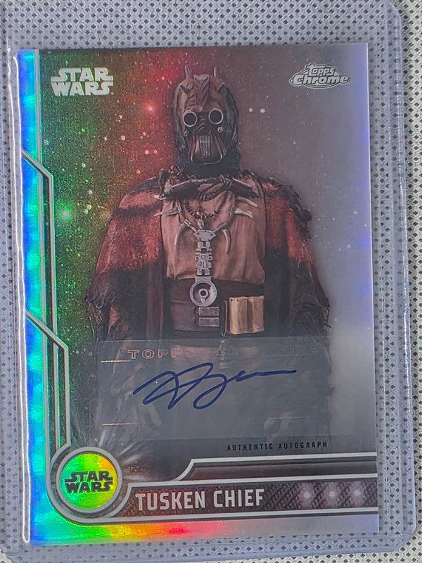 2023 Topps Chrome Star Wars Xavier Jimenez as Tusken Chief Refractor Auto #94 view 1