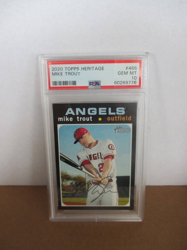 2020 Topps Heritage Mike Trout #466 Angels PSA 10 Graded Short Print🔥⚾