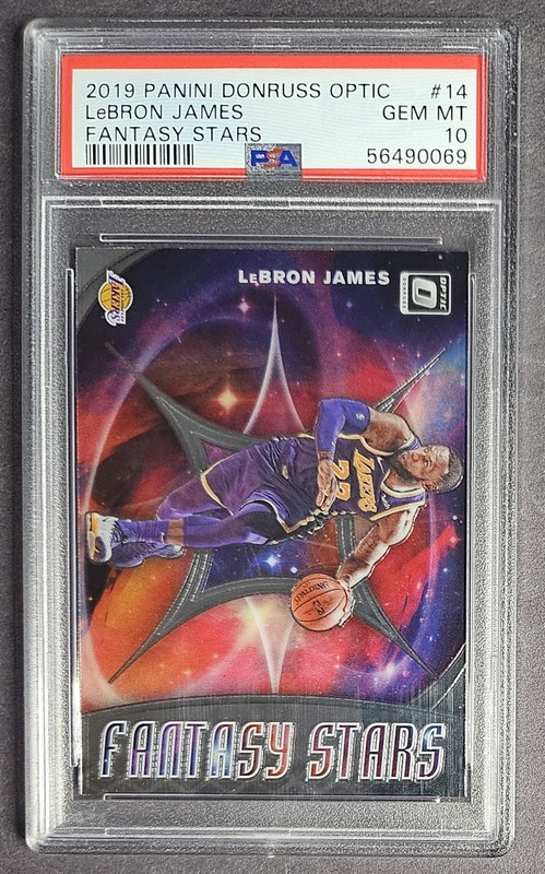 2019-20 Donruss Optic #14 LeBron James Fantasy Stars PSA 10 Gem Mint L.A. Lakers