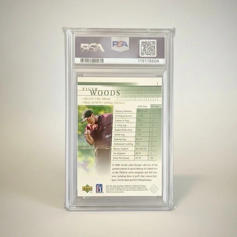 Tiger Woods RC 2001 Upper Deck #1 PGA Masters Win Rookie Card PSA 10 Gem Mint view 2