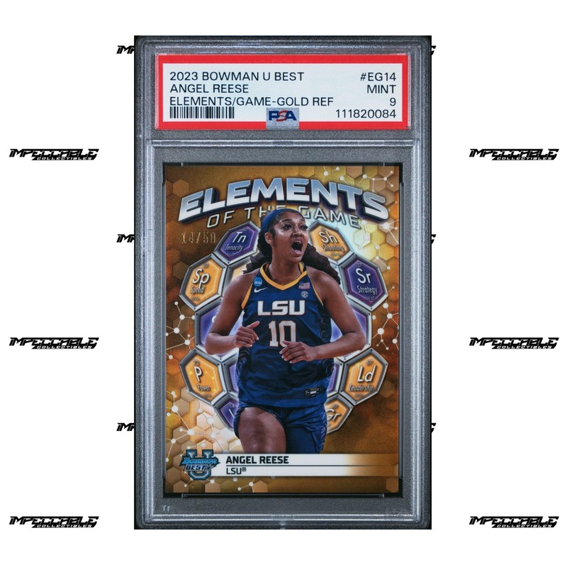 2023-24 Bowman U Best - Gold #EG-14 Angel Reese Rookie /50 PSA 9