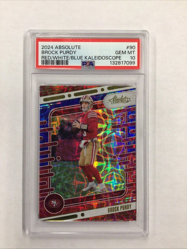 2024 Panini Absolute - Brock Purdy #90 Red White & Blue Kaleidoscope