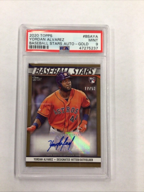 2020 Topps - Baseball Stars Autographs Yordan Alvarez #BSA-YA Gold /50 (AU, RC)