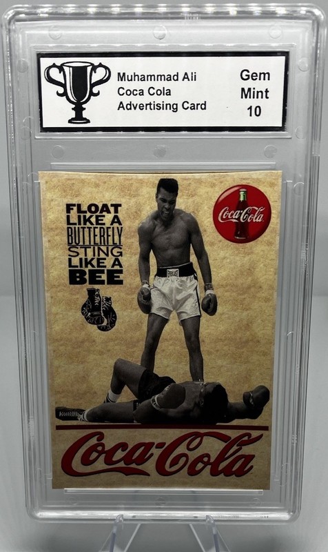 Muhammad Ali Coca Cola Advertising Card | Graded Gem Mint 10 | FREE SHIPPING!!