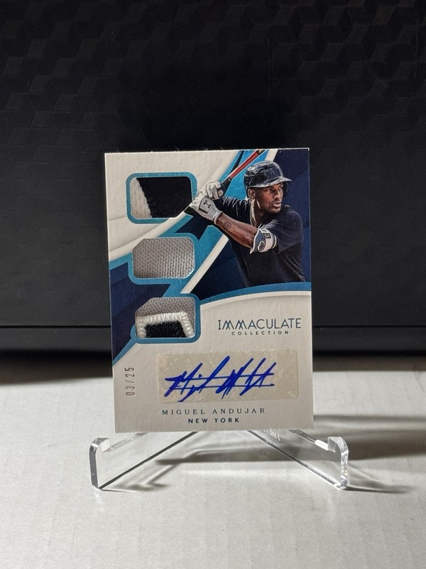 2018 Panini Immaculate Miguel Andujar Triple Patch Auto RC SP*3/25*SICK PATCHES