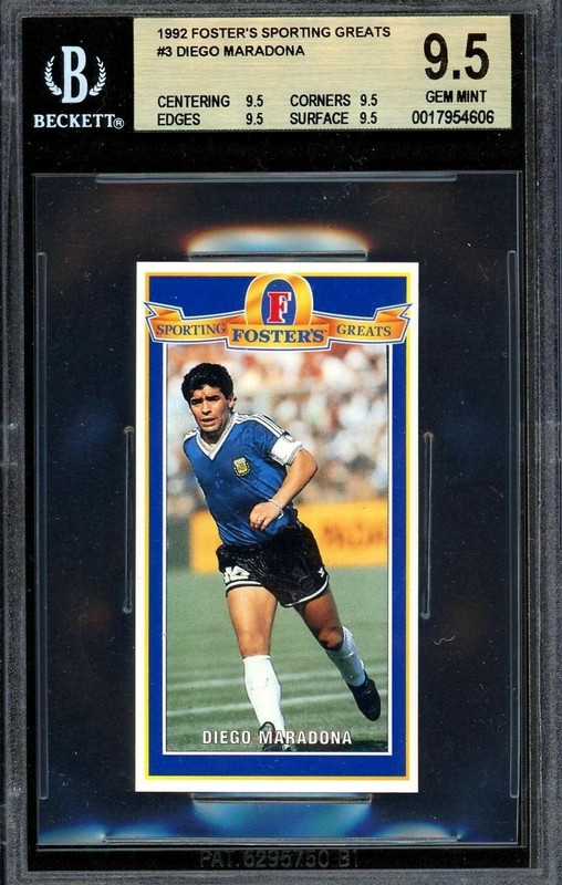 1994 Diego Maradona Argentina Foster's Sporting Greats BGS 9.5 Graded Card rare