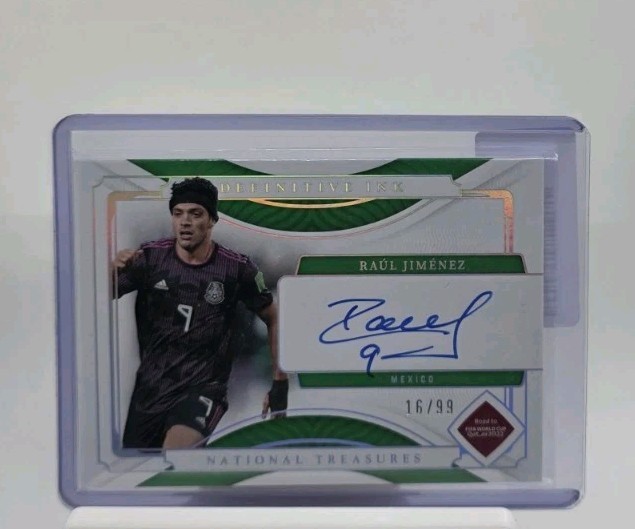 2022 Panini National Treasures Raul Jimenez Mexico 16/99 On Card Auto Mexico