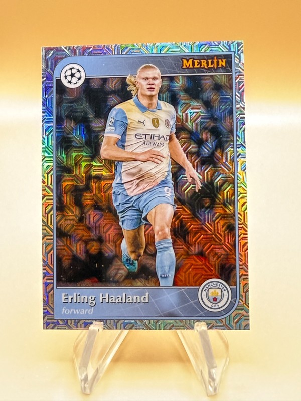 2024-25 Topps Chrome Merlin Mojo Refractor Erling Haaland