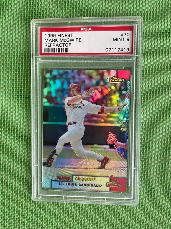 1999 FINEST REFRACTOR MARK MCGWIRE PSA 9 POP 10