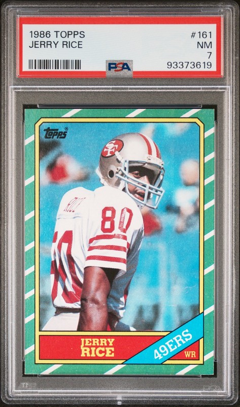1986 TOPPS #161 JERRY RICE PSA 7