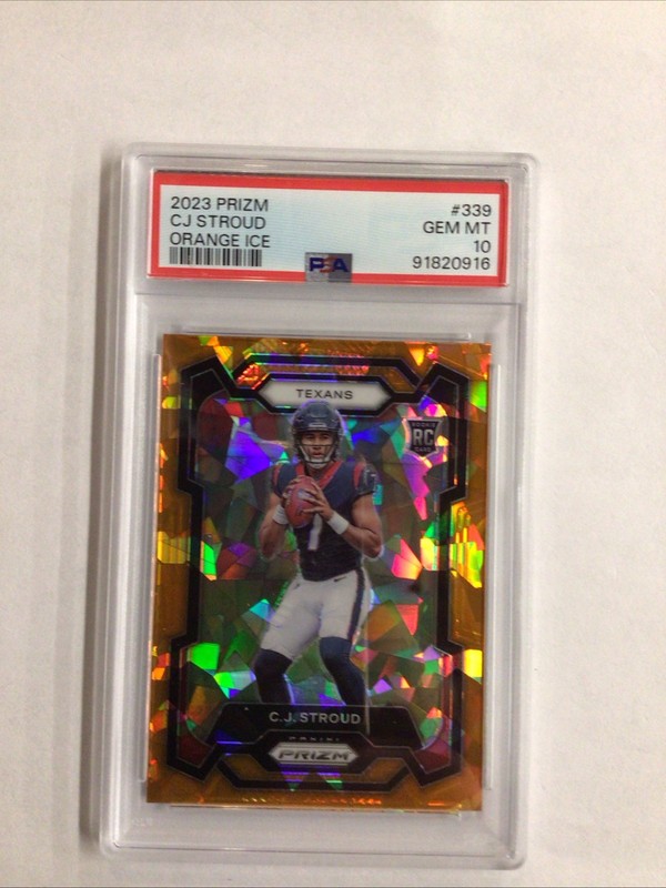 2023 Panini Prizm - Rookies C.J. Stroud #339 Orange Ice Prizm (RC)