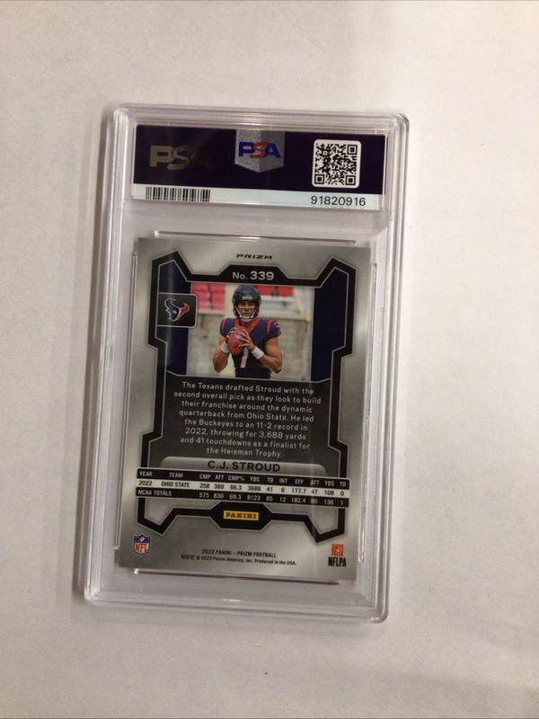 2023 Panini Prizm - Rookies C.J. Stroud #339 Orange Ice Prizm (RC) view 2