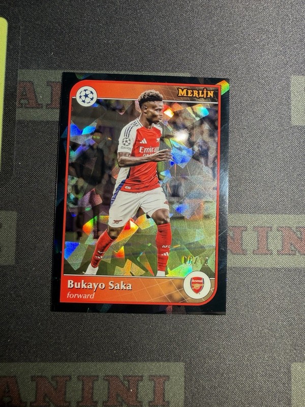 2024-25 Topps Merlin Arsenal Bukayo Saka Black Ice /10