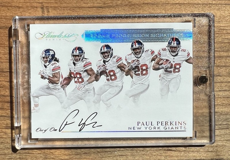 2016 Panini Flawless Rookie Progression Signatures Platinum Paul Perkins 1/1
