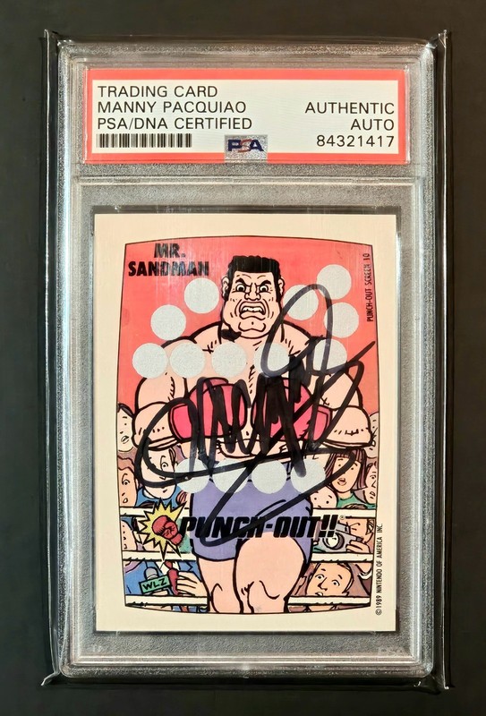 1989 Nintendo Punch Out Manny Pacquiao Signed Auto Trading Card #10 PSA DNA Auth