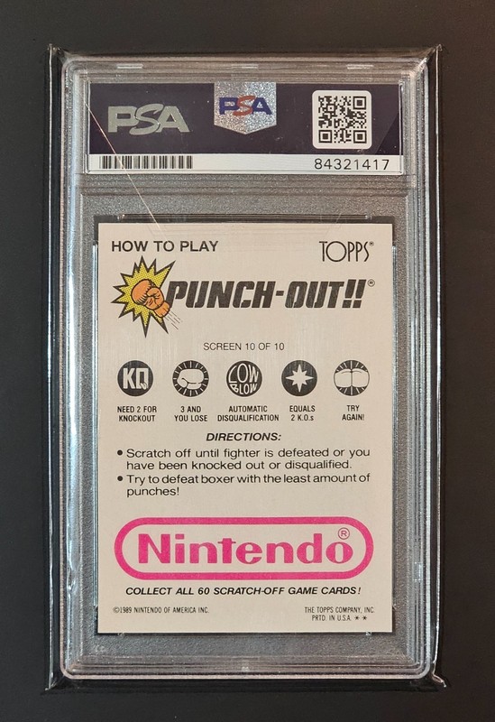 1989 Nintendo Punch Out Manny Pacquiao Signed Auto Trading Card #10 PSA DNA Auth view 2