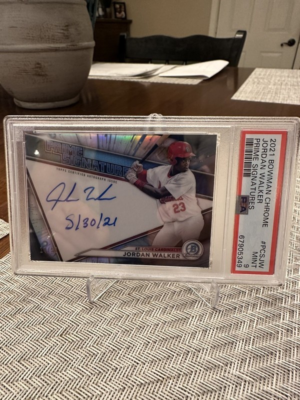 2021 Bowman Chrome Prime Signatures 14/50 Jordan Walker PSA 9 MINT Auto