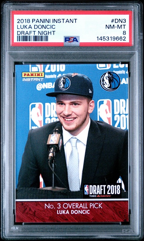 2018 PANINI INSTANT DRAFT NIGHT #DN3 LUKA DONCIC PSA 8