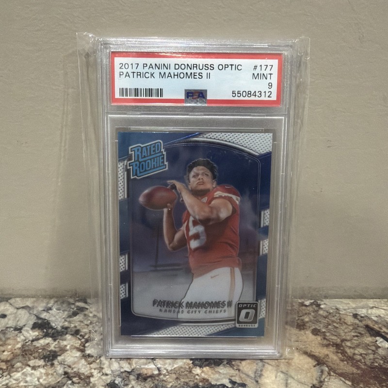 2017 PANINI DONRUSS OPTIC #177 PATRICK MAHOMES II ROOKIE RC PSA 9