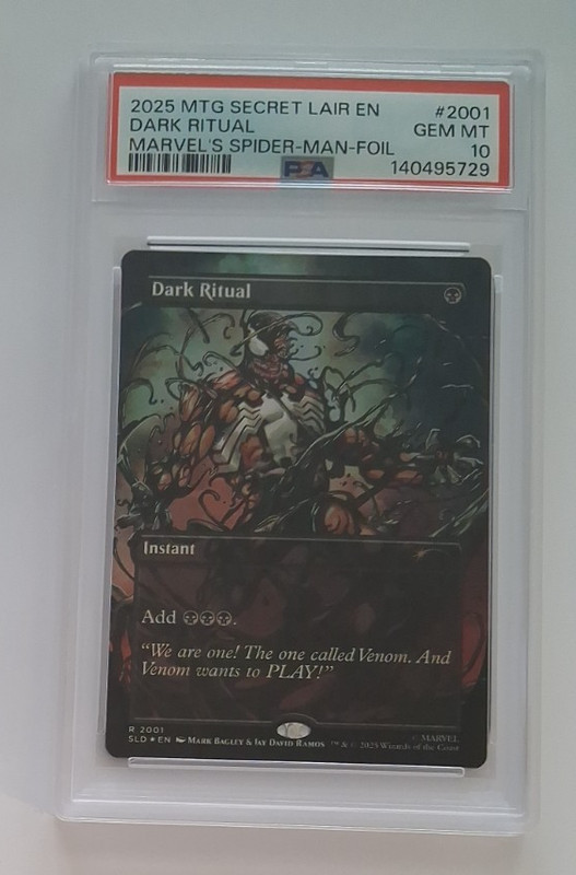 PSA 10 GEM MINT Dark Ritual FOIL Secret Lair Spider-Man Magic the Gathering MTG