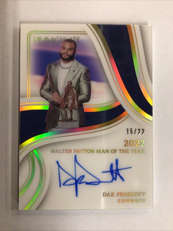 2023 Panini Immaculate Dak Prescott Man of the Year On Card Auto /22