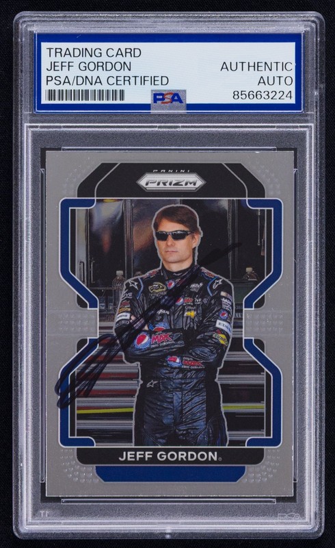 Jeff Gordon Signed 2022 Panini Prizm Card #24 (PSA) NASCAR Racing Auto