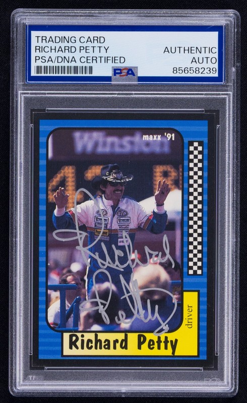 Richard Petty Signed 1991 Maxx Card #43 (PSA) NASCAR Racing Auto