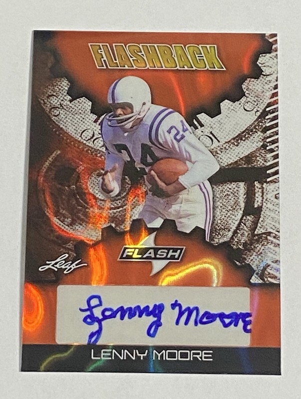 2025 Leaf Football Eclectic Lenny Moore Flash Auto #1/1 Autograph