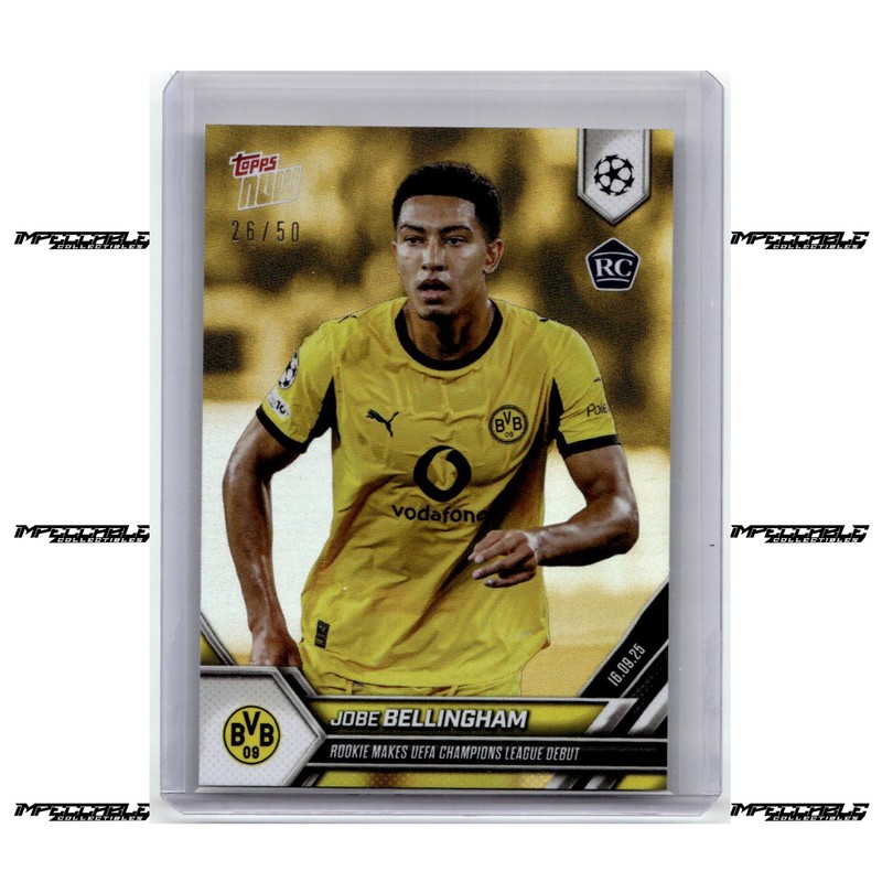 2025 Topps Now UCL - Gold #12 Jobe Bellingham Rookie /50 UCL Debut