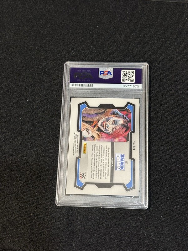 Asuka Signed 2024 Panini Prizm WWE Card (PSA) view 2